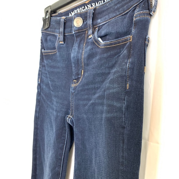 AMERICAN EAGLE HI-RISE JEGGING Skinny Jeans sz 00 - Picture 10 of 16